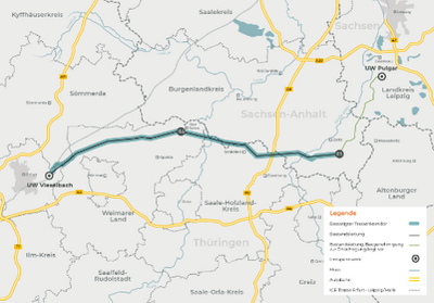 380 kV Pulgar - Vieselbach line; West section (Bad Sulza - Vieselbach)